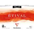 Aquarel papier Etival Clairefontaine, 18 x 24cm - 300g/m² - Blok van 10 vellen, blok (vierzijdig gelijmd)