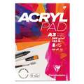 Clairefontaine | ACRYLPAD — voor acrylverf & gouache, (A3) 29,7 cm x 42,0 cm, 285 g/m², 1. Blok (kopsgelijmd) met 15 vel