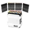 OLO™ | Alcohol Half-Marker ○ brush nib + chisel nib — 32-kleuren CARRY CASE LARGE, Pastel