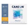 CANSON® | Montval® aquarelpapier ○ grain fin — 200 g/m², 24 cm x 32 cm, fijn, 2. Maxi-blok met 100 vel — aan één lange zijde verlijmd