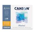 CANSON® | Montval® aquarelpapier ○ grain fin — 200 g/m², 32 x 41 cm, 200 gr/m², 40 blad, fijn, 1. Blok met 40 vel — aan één lange zijde verlijmd