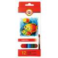 KOH-I-NOOR | FISCH 3710 school-aquareloptlood — sets, 12 kleuren — assorti, set
