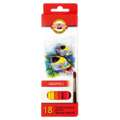 KOH-I-NOOR | FISCH 3710 school-aquareloptlood — sets, 18 kleuren — assorti, set