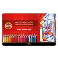 Coffrets en métal de crayons de couleurs Polycolor Koh-I-Noor, 36 crayons, Set