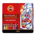 KOH-I-NOOR | POLYCOLOR 3800 kleurpotlood — blikken, 24 kleuren — assorti, set
