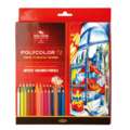 Coffrets en carton de crayons de couleur Polycolor Koh-I-Noor, 72 crayons + 1 taille-crayon + 3 crayons graphite, Set
