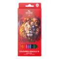 Coffret de crayons de couleurs aquarellables lion Koh-I-Noor, 12 crayons, Set