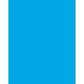 Papier de couleur Folia, 50 x 70 cm - 300 g/m², Bleu pacifique