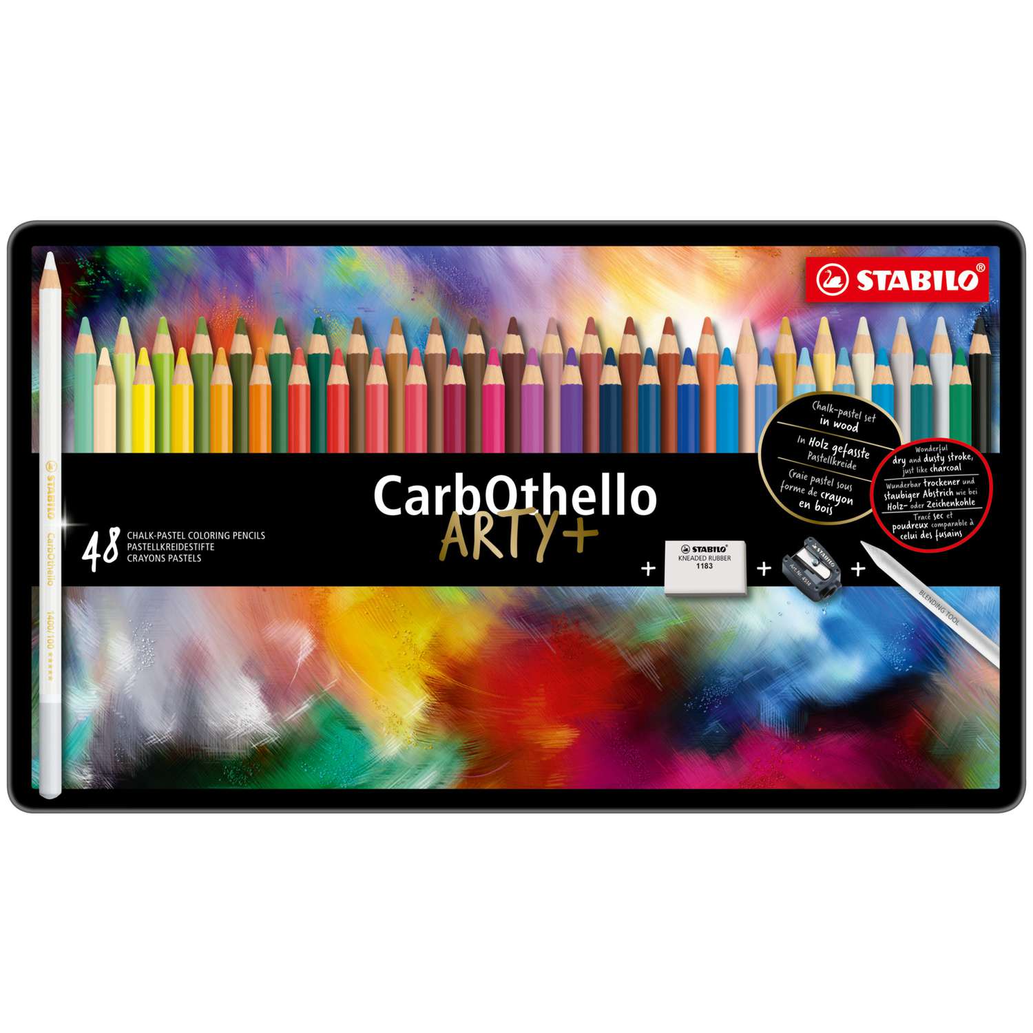 Coffret peinture crayons couleur pastels à l'huile acrylique gomme