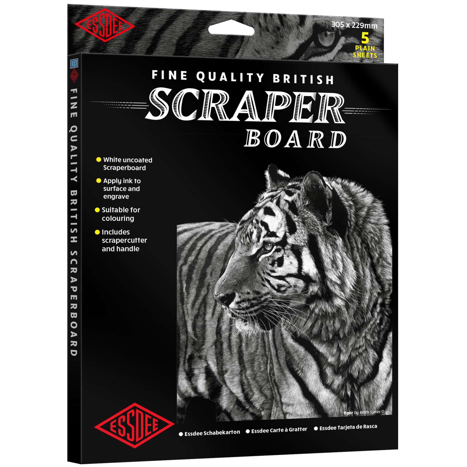 ESSDEE | Scraperboard wit — 5 + 2-pakken | Gerstaecker Belgie