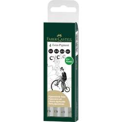 FABER-CASTELL ECCO-PIGMENT inkt fineliner 4-delige set Cycle