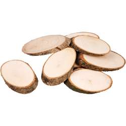 Natural Wooden Discs — with bark