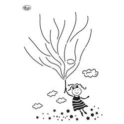 VIVA DECOR | BLOB PAINT sjabloon — Balloon girl