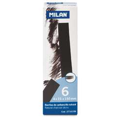 Lot de fusains naturels rectangulaires et carrés Milan