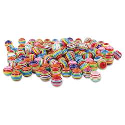 Ronde kralen ○ veelkleurig gestreept — 200-set assorti