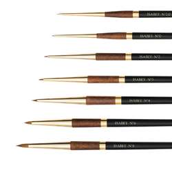 ISABEY | Aquarelpenseel 6229 rond extra-kort - Kolinsky roodmarterhaar