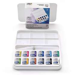 WINSOR & NEWTON™ | Cotman™ aquarelverf — 12 + 1 pocketset • waterpenseel