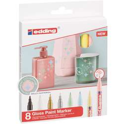 Set van 8 Edding 751 pastelmarkers