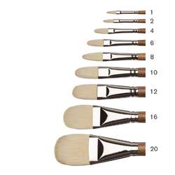 WINSOR & NEWTON™ | Artists' Oil Synthetic Hog penseel ○ kattentong — synthetisch haar