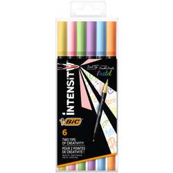 BiC® | INTENSITY® Dual Tip viltstift — 6-set Pastel