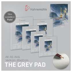Hahnemühle | THE GREY PAD schetsblok — grijs papier