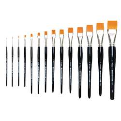 lineo | Serie 193 aquarelpenseel ○ plat — Toray synthetisch haar