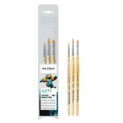 da Vinci | JUNIOR MINIATURE 4271 detailpenselen ○ 3-set — synthetisch haar