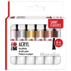 Marabu | ACRYL acrylverf — 6-set SHINY CLASSICS