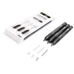 Set 3 feutres multiliner pointe gris chaud, froid et noir Copic