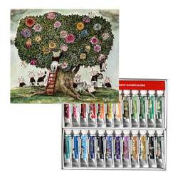 Coffret de peinture aquarelle Higuchi Holbein - 24 couleurs