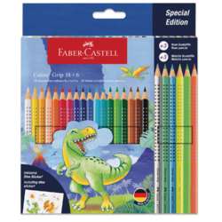 FABER-CASTELL | Colour Grip kleurpotlood — 18 + 6-set Dino