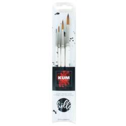KUM® | Memory Point® aquarelpenselen ○ 4-set Blobs — synthetisch haar
