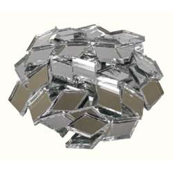 Mosaik Spiegel silber Raute 20 x 10 mm