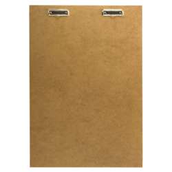 Tekenbord ○ hout — met 2 papierklemmen