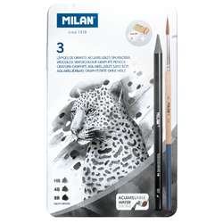 MILAN® | TODOGRAPHITE 181 waterverwasbare grafietstiften — 3 + 3-set