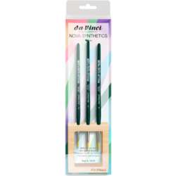 Set de 3 pinceaux Nova-Synthetics avec support bois Da Vinci