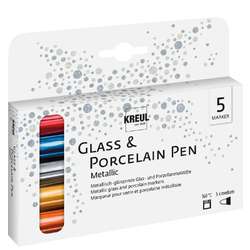 KREUL | GLASS & PORCELAIN Pen — 5-set Metallic