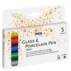 KREUL | GLASS & PORCELAIN Pen — 5-set Glitter