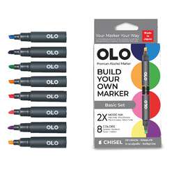 OLO™ | Alcohol Half-Marker ○ chisel nib — 8 + 5-sets