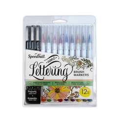 Speedball® | HAND-LETTERING BRUSH MARKER — 3 + 9-set