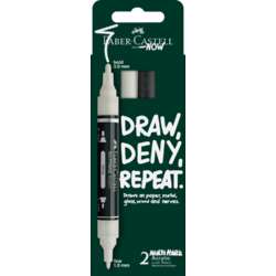 Set de 2 marqueurs acrylique Multimark « Noir & Blanc » Faber Castell