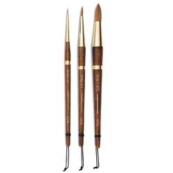 Set n° 2 met 3 ronde penselen Syrus serie 6224l Isabey