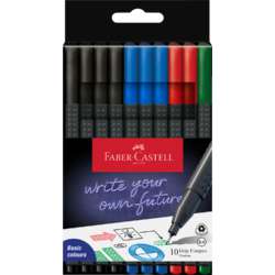Set de 10 feutres Grip Office Finepen Faber Castell