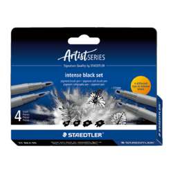 STAEDTLER® | pigment Arts pen Intense Black set — 4 assorted pens