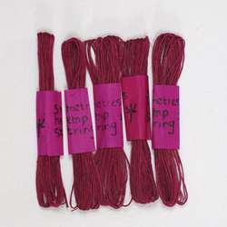 Ficelle chanvre Khadi, 5 ficelles, Fuchsia