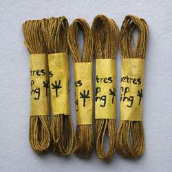 Ficelle chanvre Khadi, 5 ficelles, Olive