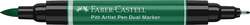 Marqueur double pointe Pitt Artist Pen Dual Faber-Castell, Vert phthalo foncé