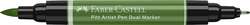 Marqueur double pointe Pitt Artist Pen Dual Faber-Castell, Vert permanent olive