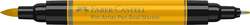 Marqueur double pointe Pitt Artist Pen Dual Faber-Castell, Jaune de chrome foncé