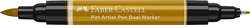 Marqueur double pointe Pitt Artist Pen Dual Faber-Castell, Vert doré